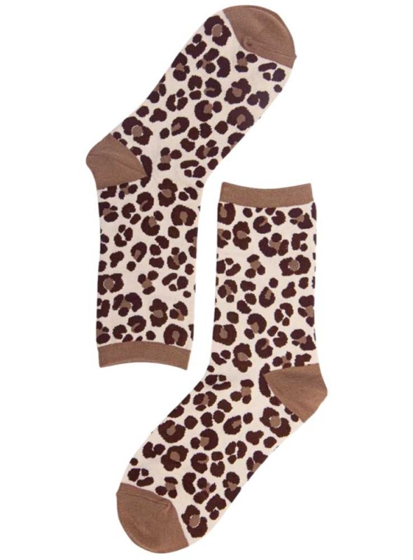 Bambus strømper leopard, dame, fra Sock Talk
