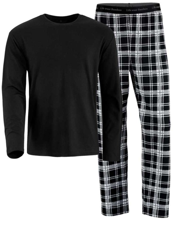 Bambus pyjamas med lange ærmer, herre