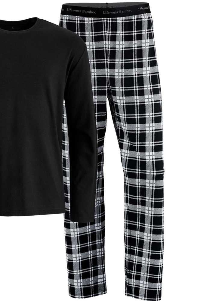 Bambus pyjamas med lange ærmer, herre