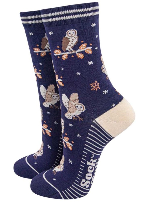 Bambus strømper ugler, dame, fra Sock Talk