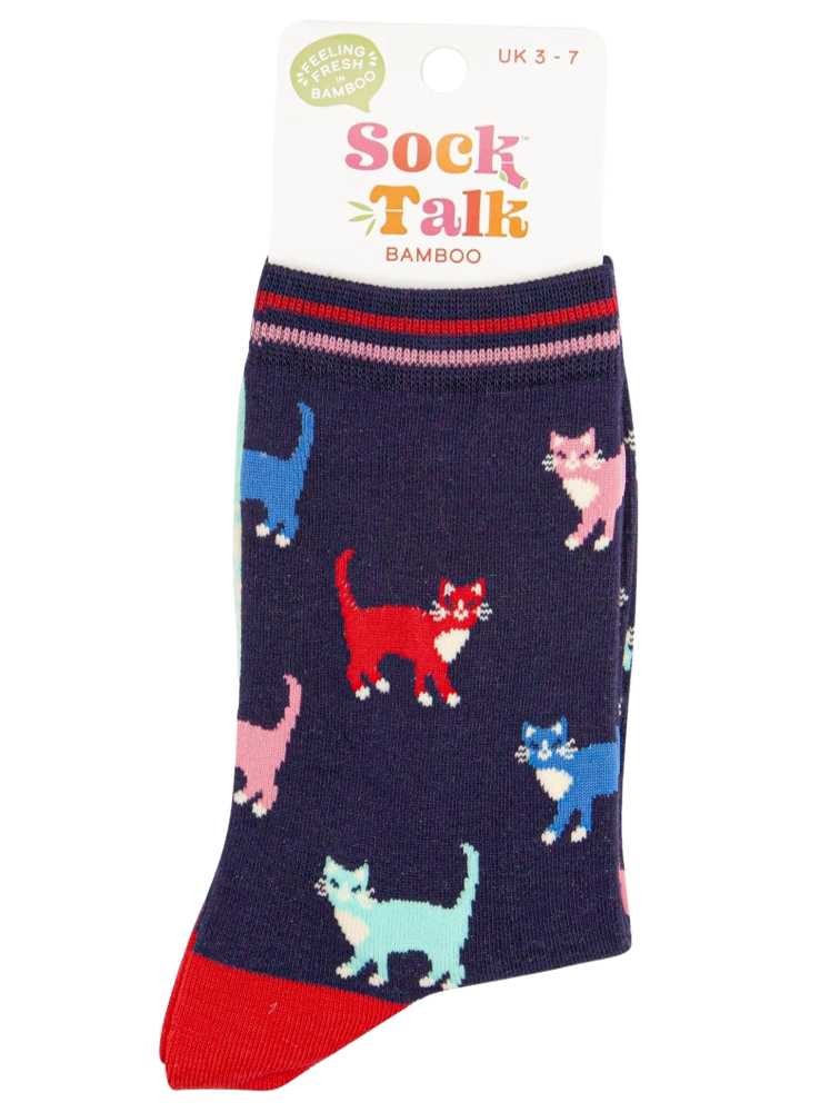 Bambus strømper Katte, dame, fra Sock Talk