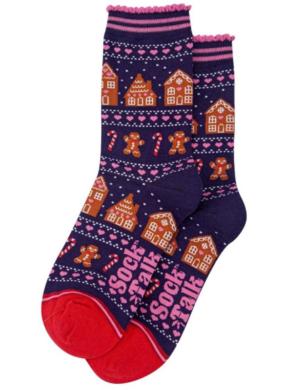 Bambusstrømper i gaveæske, juletræspynt, dame, fra Sock Talk