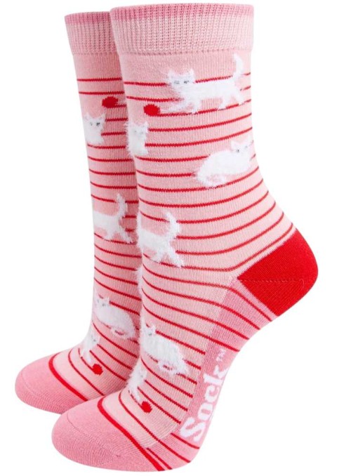 Bambus strømper fluffy katte, dame, fra Sock Talk