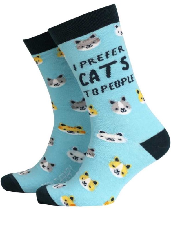Bambus strømper herre I Prefer Cats
